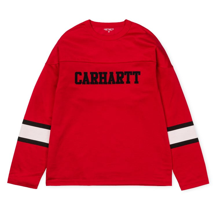 L/S Thorpe College T-Shirt (Red) - Carhartt wip
