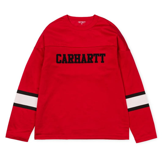 L/S Thorpe College T-Shirt (Red) - Carhartt wip
