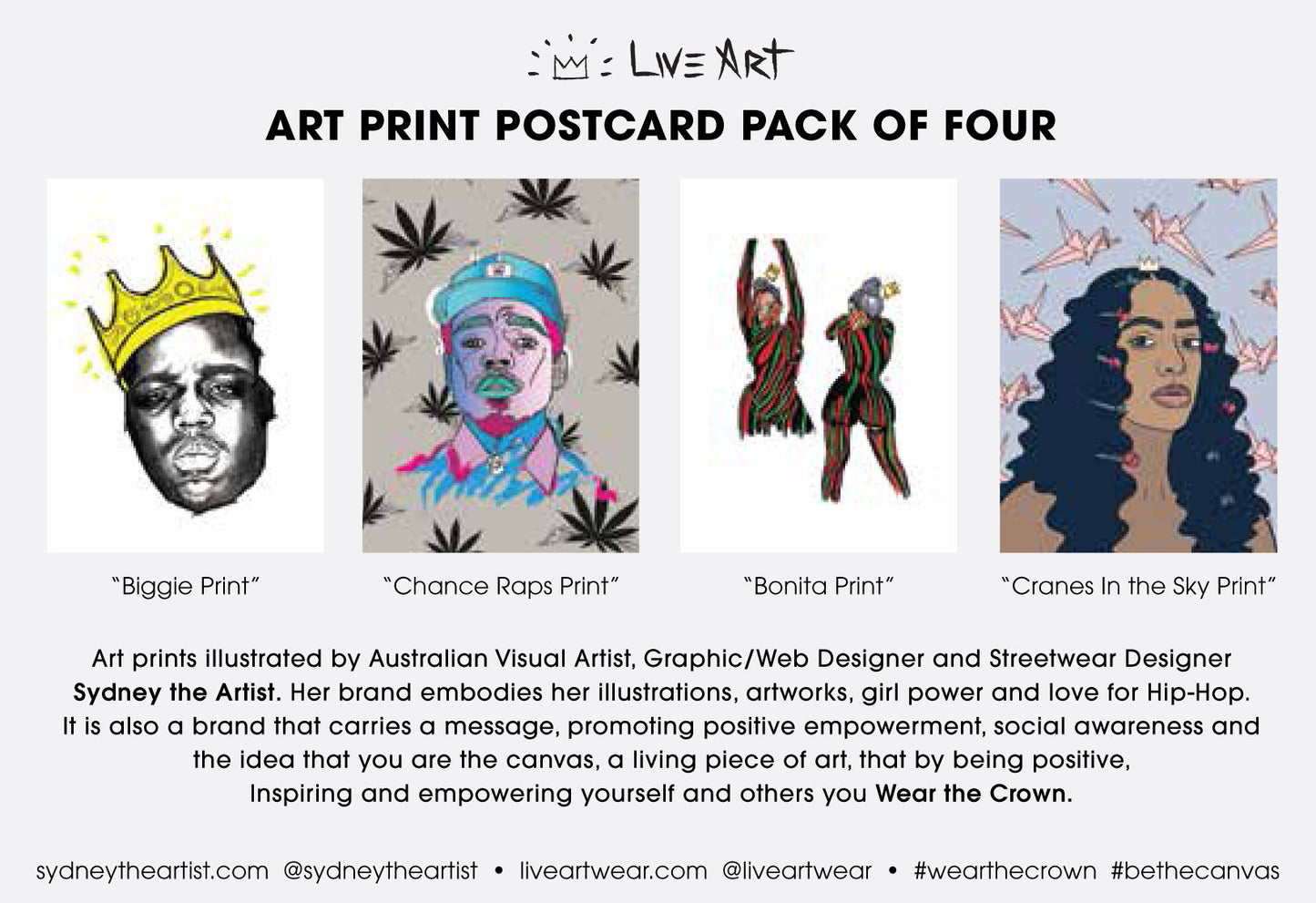 LIVE ART POSTCARD PACK - 1