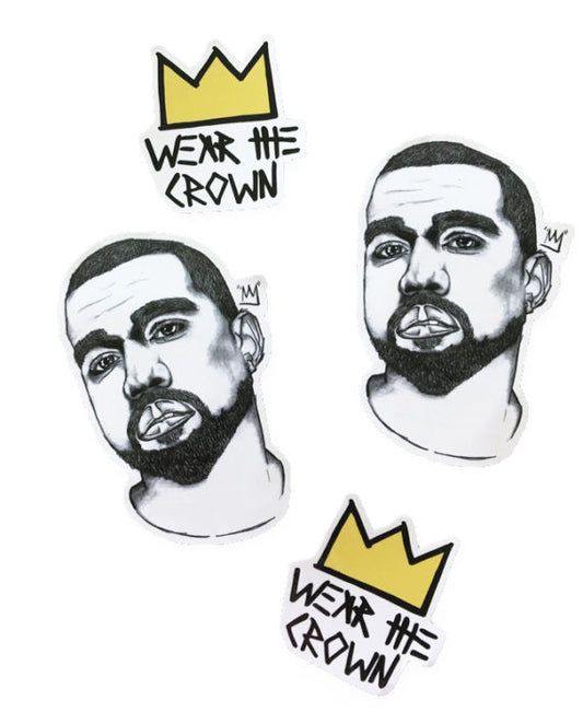 KANYE + WEAR THE CROWN Sticker Pack (4)