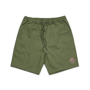 Open image in slideshow, Anti Social Extro Vert - Army Green Shorts
