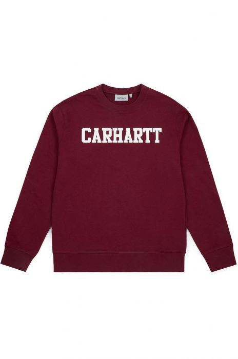 College Sweat Mulberry/White